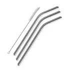 3 Pcs reusable Stainless Steel Metal Drinking Straw Reusable Straws + 18140