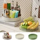 Round 360° Rotating Kitchen Spice Rack Non-Slip Fruit Plate Tray Home