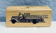 Old Fire Truck Wood Mounted Rubber Stamp Rubber Stamps of America NEW