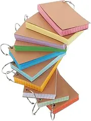 FUNOMOCYA Thick Paper Cover Index Cards Holes American Style Flashcards Double-Sided Lined for Study Small Index Cards for Work