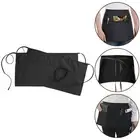 Utility Focused 2pcs Half Bib Apron Set Featuring Three Functional Pockets