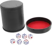 ERINGOGO Party Dice Cup Set Noise-reducing Dice Shaker Pu Leather for Gaming Accessories