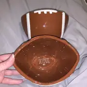 New Set Of 2 RAE DUNN Football Offense Defense Football Shaped Dip Bowls Party