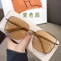 在飛比找蝦皮商城精選優惠-👓視達眼鏡👓變色鏡片韓版素顏大框ins風 小紅書同款 近視眼