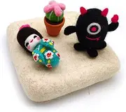 Artec360 100% Woolen Needle Felting Mat Eco-Friendly Natural Wool Mat for Needle Felting Kit 15x15x5cm (Off-White)