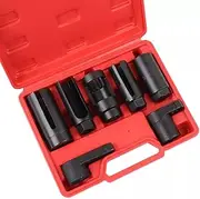 SEDY 7-Piece Oxygen Sensor and Vacuum Switch Socket Set, Compatible with Oxygen, Thermal, Oil Pressure, and Vacuum Switches, 3/8" and 1/2" Drive