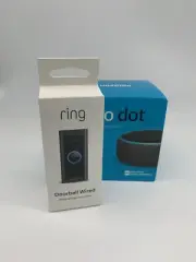 Echo Dot (3rd Gen) & Ring Video Door Bell Combo
