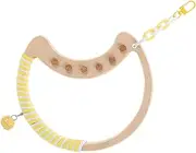 BESPORTBLE Bird Swing for Parrots and Parakeets Hanging Cage Toy Bird Stand Perch for Cockatiel Entertainment and Exercise Wood Parrot Chew Toy