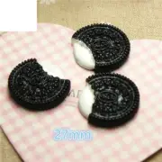 10pcs Charms Cabochon Oreo Biscuit Resin Flat Back Food Art Supply Decoration