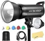 Godox SK400II 400Ws Studio Strobe Flash Monolight Light, Godox 2.4G Wireless X System GN65 5600K AC100-120V/60Hz for Studio Shooting