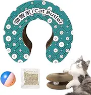 Cat Scratcher Board | Foldable Kitten Curl Toy,Funny Pet Supplies, Portable Interactive Scratching Pad for Domestic Animals