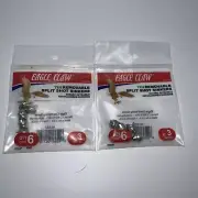 2 Packs Eagle Claw Tin Removable Split Shot Size 3