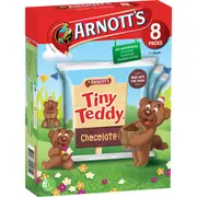 Arnott's Tiny Teddy Chocolate Multipack Biscuits 8 pack