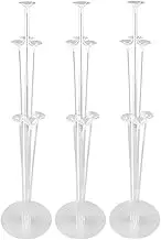 3/6/12 Set 70 cm Balloon Column Set Upright Base Stand Holder Wedding Party Deco - Durable, Clear Plastic, Easy Assembly, DIY Customization