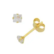 Bevilles 9kt Gold Cubic Zirconia 5mm Stud Earrings
