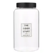 Storage Container Glass Pantry Canister Wood Lids 9.5 in H The Good Stuff 2 Pack