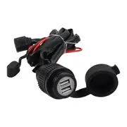 Motorcycle Accessories Dual USB Charger Outlet Interface Socket Power for CRF300L CRF300 L CRF 300L 250L Black