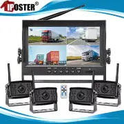 9" Digital Wireless Monitor DVR 1080P Backup Camera x4 for 360 View Reverse