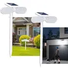 Solar Lights Outdoor Motion Sensor, 2500LM Lux Equivalent White Solar Flood L...