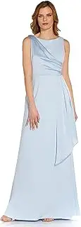 [Adrianna Papell] Women's Knit Crepe Satin Gown