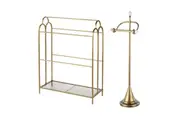 Society Home Towel Rack and Toilet Roll Holder Set