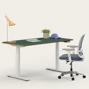 Recess Ergo Bundle | Ergonomic Chair Desk | Home Office Furniture Packages, Slate / Small - 120W x 70D (cm) / Forest/White