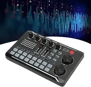 SustVita Sound Mixer for Live Streaming, Professional Audio Mixer with Voice Changer and Multiple Sound Effects, Live Sound Card for Podcast Recording and Gaming