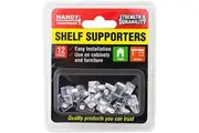 36Pce Shelf Supporters Metal & Clear Plastic Construction Support Pegs Pins