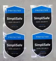 4 PACK SimpliSafe Door/Window Decals Home Security Alarm - Blue/Black - NEW™