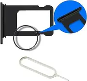 MMOBIEL SIM Card Slot Tray Holder Replacement Compatible with iPhone SE 2022 / SE 2020/8 Series - Incl. Rubber Gasket and Sim Pin - Black