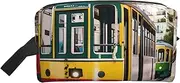 [FSCEV] Lisbon Tram Storage Bag Toiletry Bag Travel Bag Cute Cosmetic Bag Makeup Accessories, White, One Size