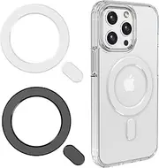 2 PCS Universal Magnetic Ring, Strong Magnet Sticker Magnetic Adapter Ring Compatible with Magnetic Wireless Charging for iPhone 16/15/14/13/12 Pro Max Mini, Galaxy S24/S23/S22