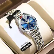 Luxury Ladies Wristwatch Waterproof Luminous Date Week Women Quartz Watch Stainless Steel Womens Watches