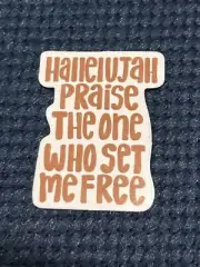 Hallelujah Praise The One Sticker - Faith Decal Hydroflask Laptop