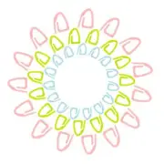15x Colored Knitting Crocheting Lock Stitch Markers Holder Clips Pins Weave Tool