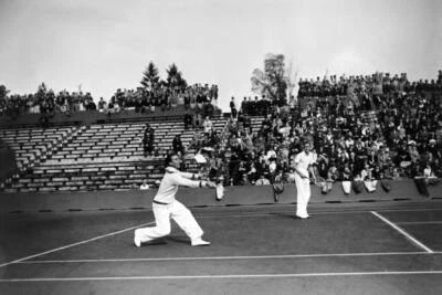 French players Henri Cochet and Andre Merlin, were opposed to Brit - Old Photo 1