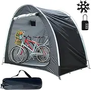 HHUK Bicycle Tent Covers,Waterproof Outdoor Large Bike Storage Sheds,with Window and Floor,with 18-in-1 Snowflake Multi Tool and Combination Lock,for Stockpile 2 Bikes Or Tricycle Gardening Tools