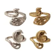 Creative Adjustable Knitting Loop Ring Woven Ring Yarn Guide Open Finger Ring