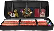 82x34x13CM Christmas Wrapping Paper Storage Container Black Storage Bags Present Wrap Storage Container In 600D Oxford Cloth Christmas Supply Organizer Portable Pouches For Bows Ribbons