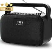 Powerbyte Radio, 30W Bluetooth Speaker, FM/SD/USB, 20H Playtime Portable Outdoor