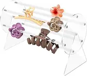 Claw Clip Organizer, Claw Clip Holder Stand, Claw Clip Storage Organizer, Hair Clip Display Stand, 360 Degree Rotating Claw Clip Organizer, Acrylic Claw Clip Holder for Dressing Table and Beside Table