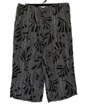 Regatta Linen Pants Size 18 Black White Pattern New With Tags