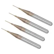 4pcs 3.175mm Shank 0.4mm Left Hand Ti-Coated Corn End Mill CNC Router Bit