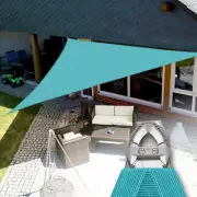20-29' Turquoise Steel Wire Sun Shade Sail Canopy Triangle Shelter Cover Outdoor