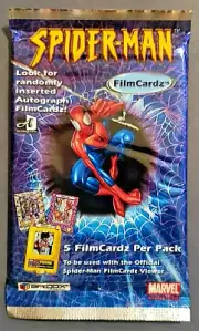 SPIDERMAN FILM CARDZ 2002 WAX SEALED 5 Card Pack INCREDIBLY RARE