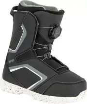 Nitro Droid BOA Kid's Snowboard Boots, Black/White /Charcoal, 2