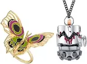 [Generic] Arcane Jewellery Sets，Arcane rings and necklace, adjustable size Butterfly Ring, Metal pendant necklace，Valentine's Day gifts, birthday gifts（can buy separately）