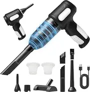 YISITONG Handheld Vacuum Cleaner, Compressed Air Duster, Portable Car Vacuum Cleaner and Air Blower, Electric Air Duster Air Blower for Computer, Keyboard,Car, Office, Pet Hairs