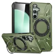 MCC Shockproof Samsung Galaxy A14 5G Case Cover Ring Stand Heavy Duty [Dark Green]