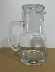 Vtg Bedside Water Pitcher Set, 2 Pc. Glass Nightstand Carafe Pitcher & Cup